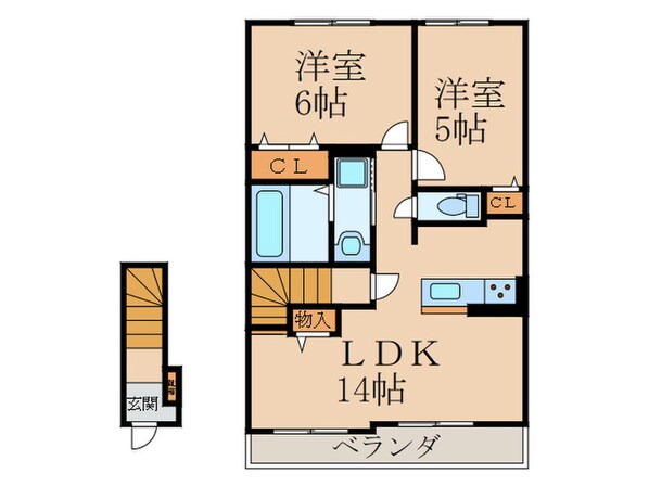 メゾンド悠Ｂの物件間取画像